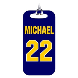 double sided metal luggage tag