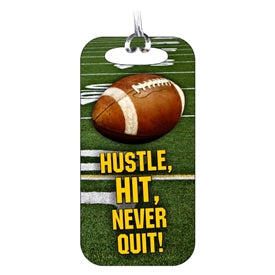 double sided metal luggage tag