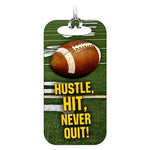 double sided metal luggage tag