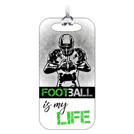 double sided metal luggage tag