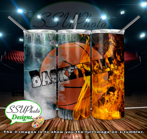 Sports Fire and Ice Collection 20 OZ Skinny TumblerD Digital Design