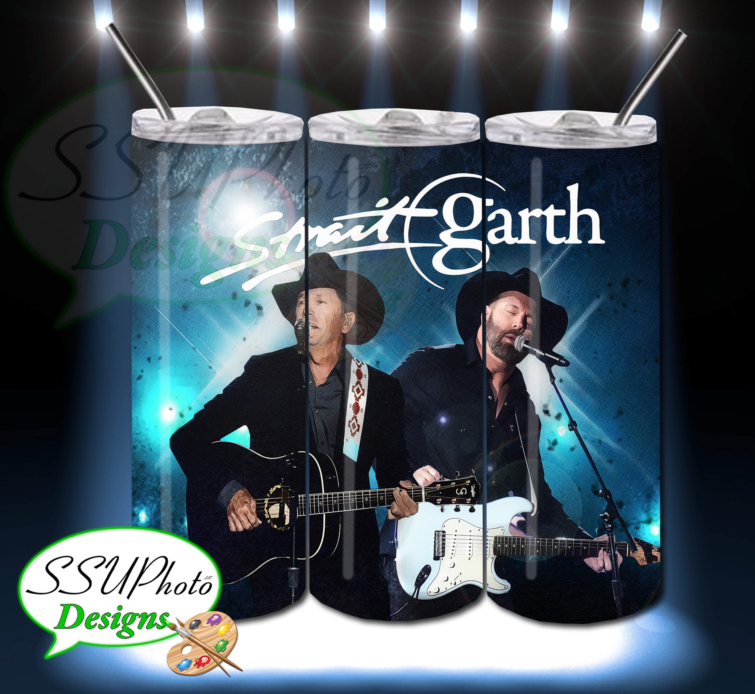 Country Music Artists Collection 20 OZ Skinny TumblerD Digital Design