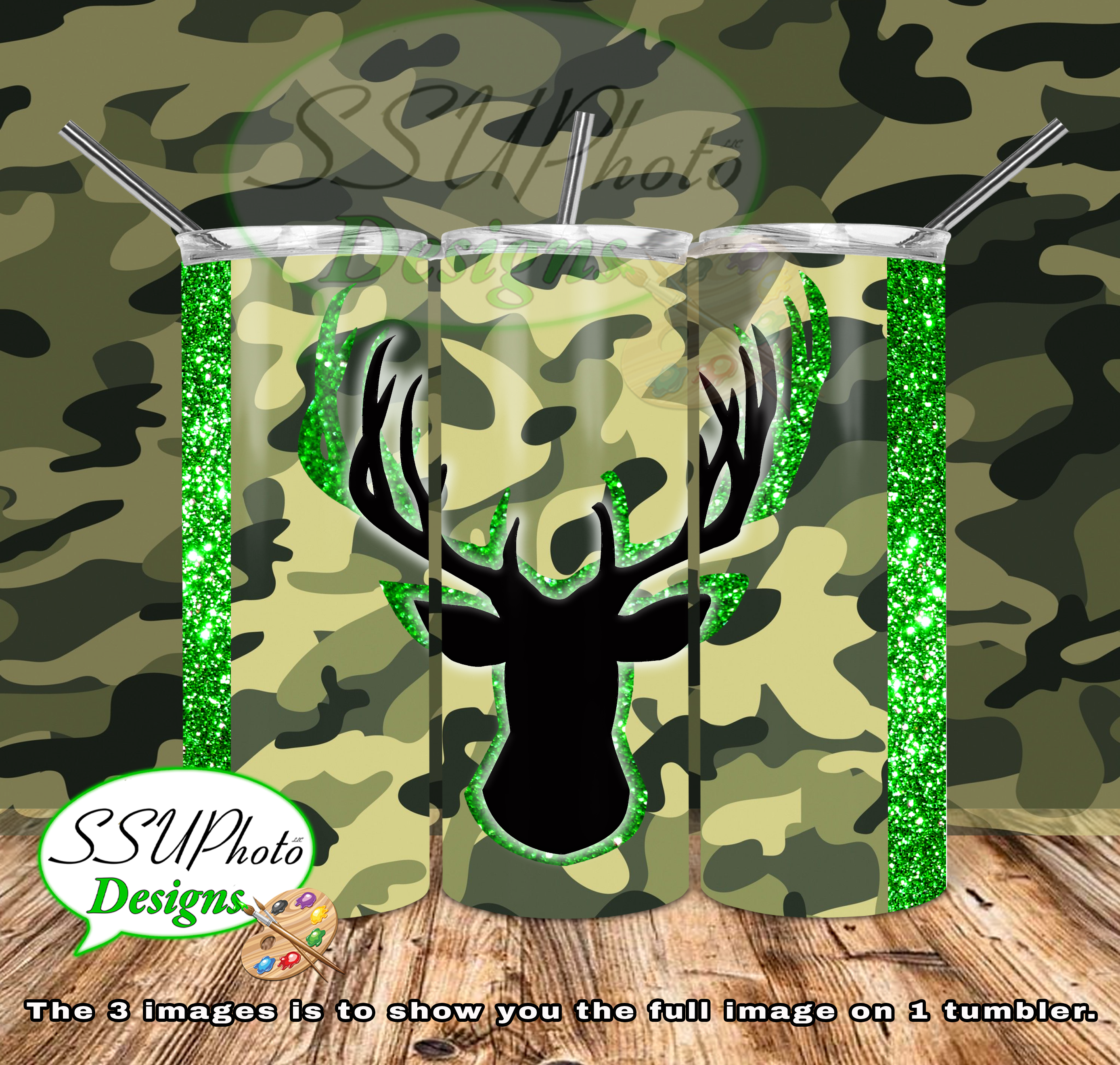 Camouflage Collection 20 OZ Skinny TumblerD Digital Design