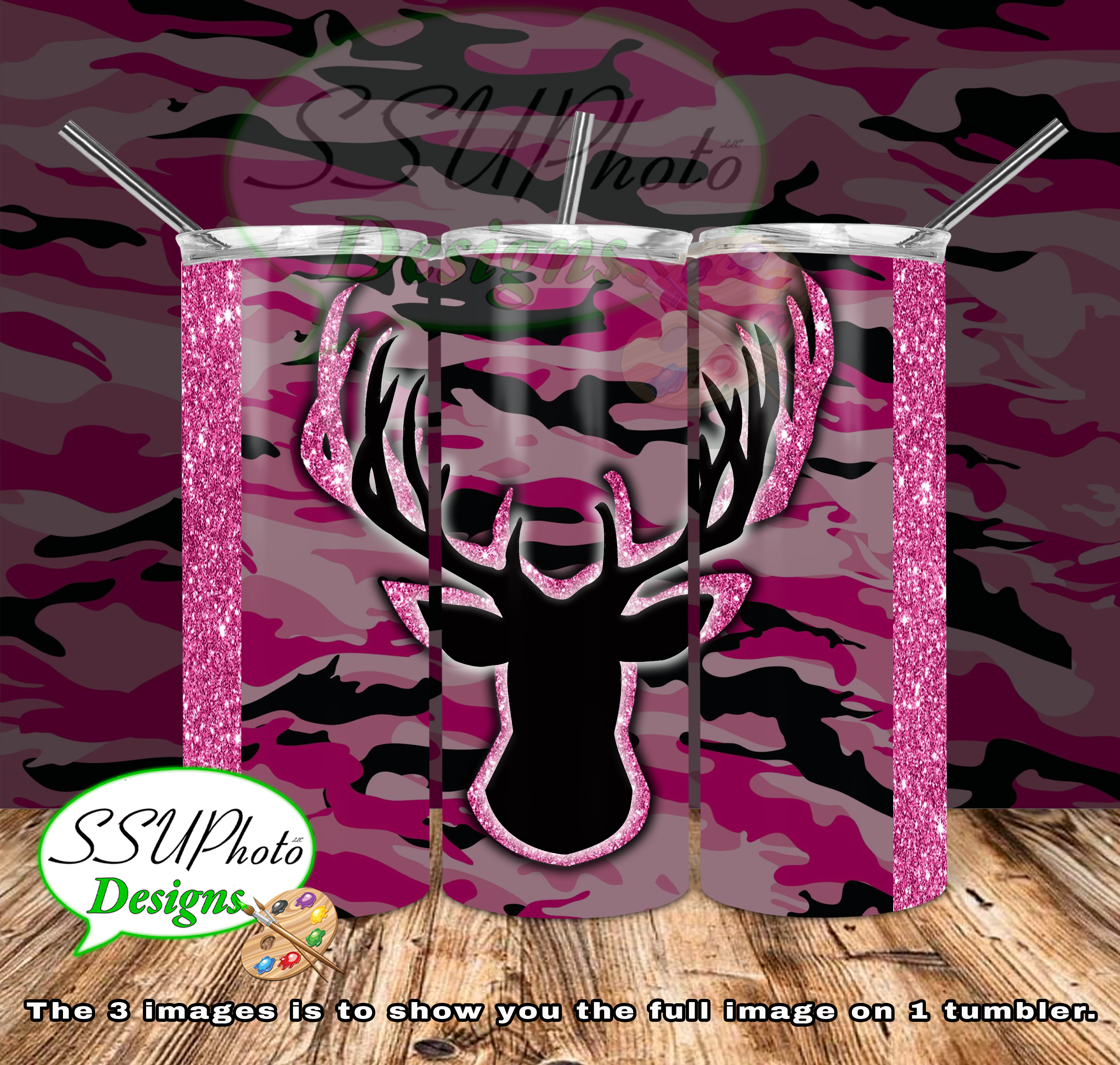 Camouflage Collection 20 OZ Skinny TumblerD Digital Design
