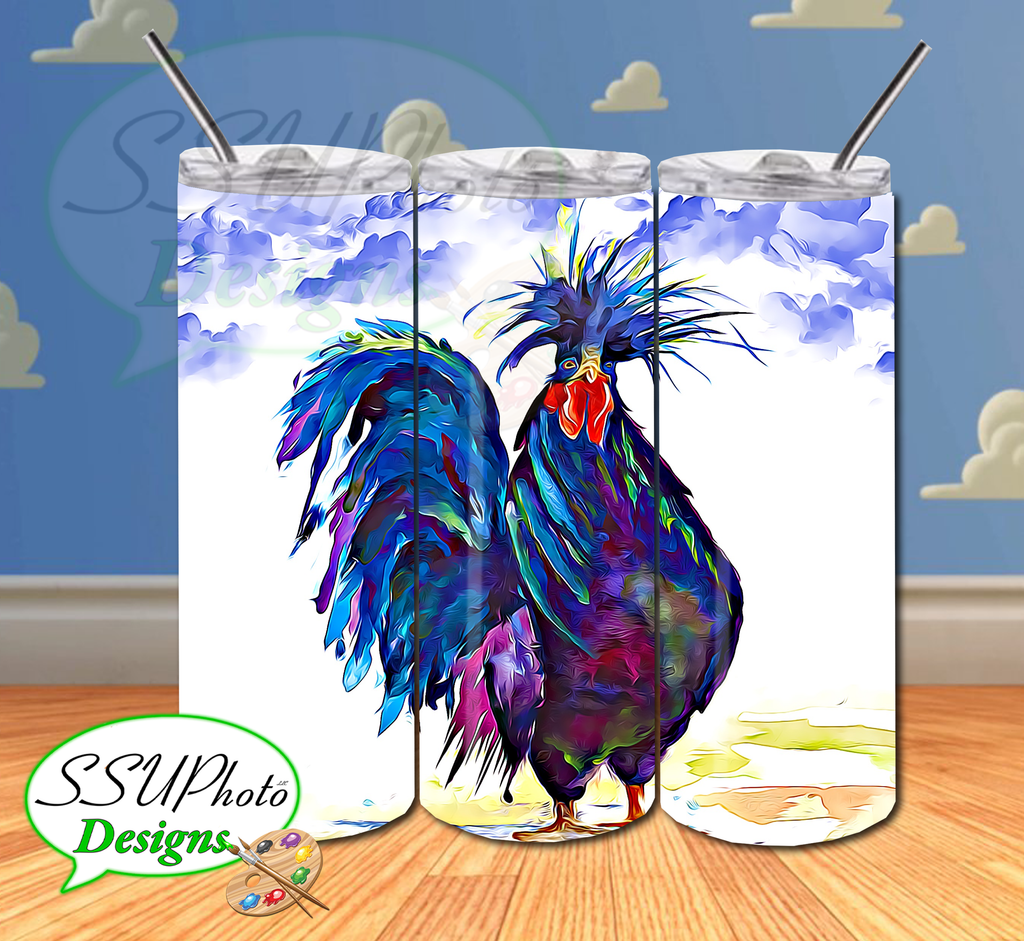 Chicken 20 OZ Skinny TumblerD Digital Design