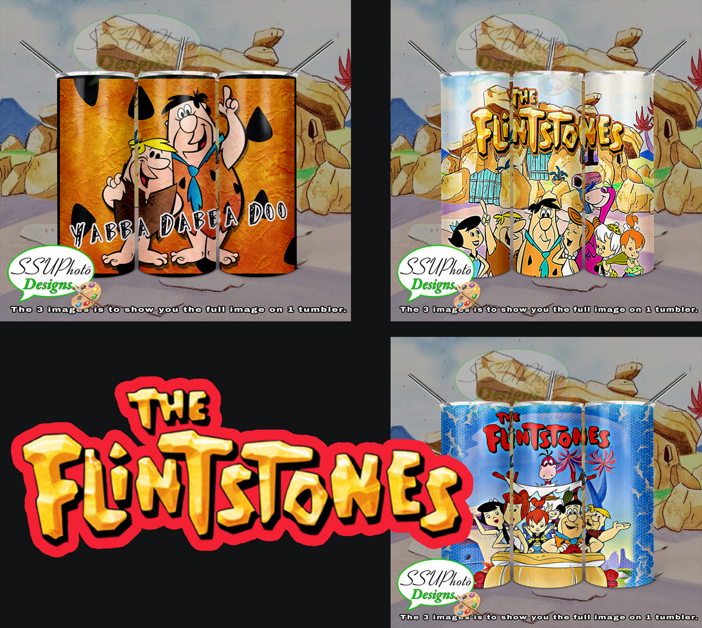 The Flintstones Collection 20 OZ Skinny TumblerD Digital Design