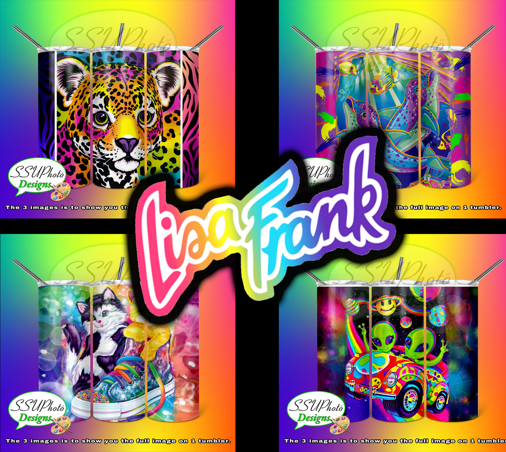 Lisa Frank Collection 20 OZ Skinny TumblerD Digital Design