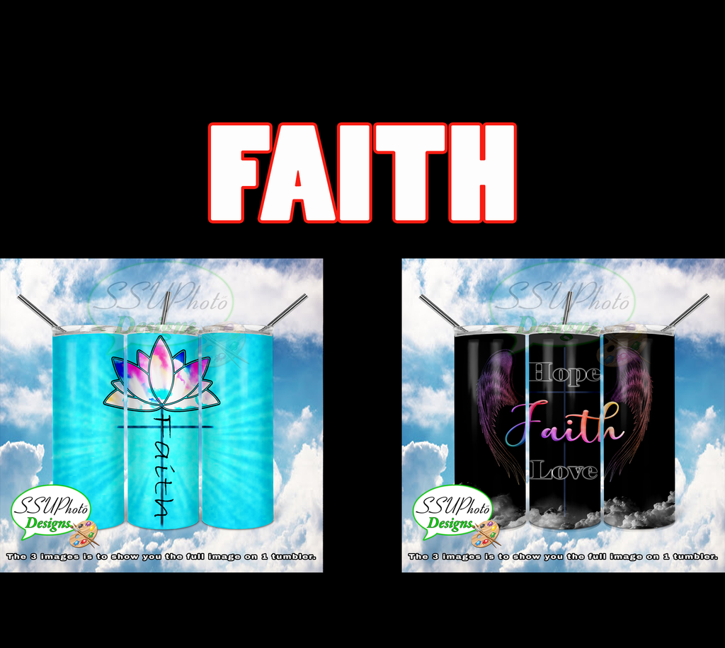 Faith Collection 20 OZ Skinny TumblerD Digital Design