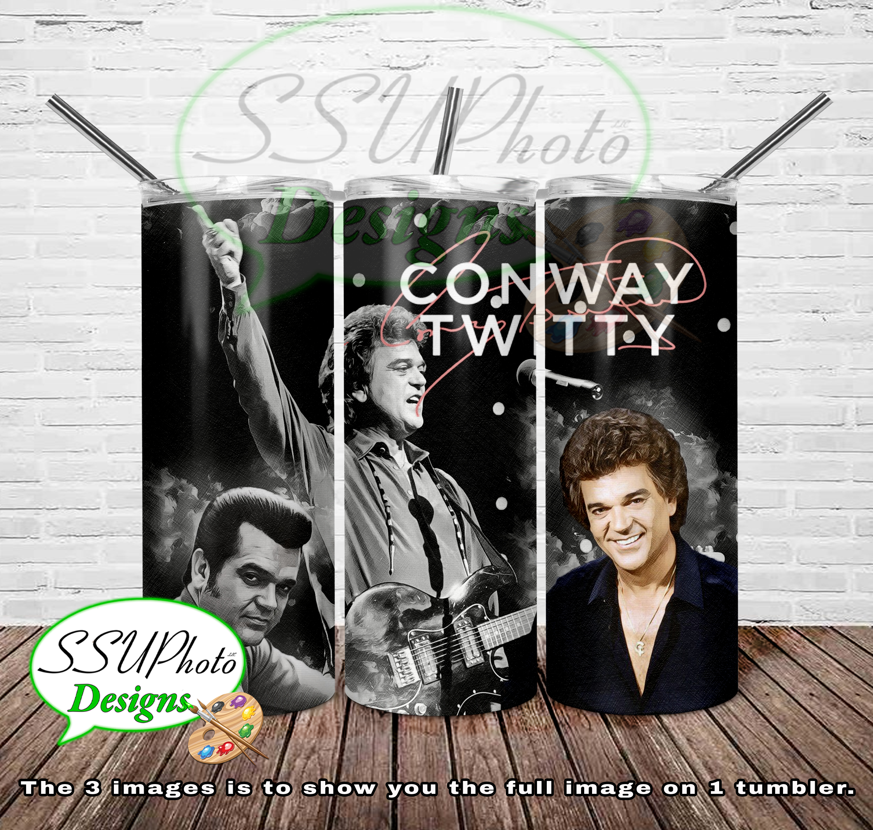 Country Music Artists Collection 20 OZ Skinny TumblerD Digital Design