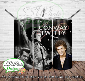 Country Music Artists Collection 20 OZ Skinny TumblerD Digital Design