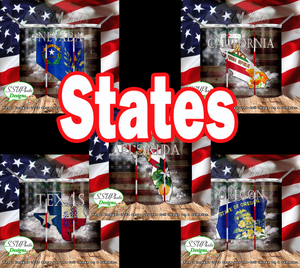 States Collection 20 OZ Skinny TumblerD Digital Design