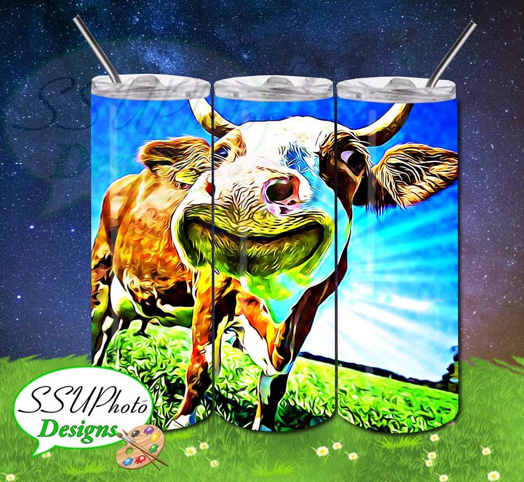 Cow 1 20 OZ Skinny TumblerD Digital Design