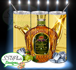 Crown Royal Green Apple 20 OZ Skinny TumblerD Digital Design