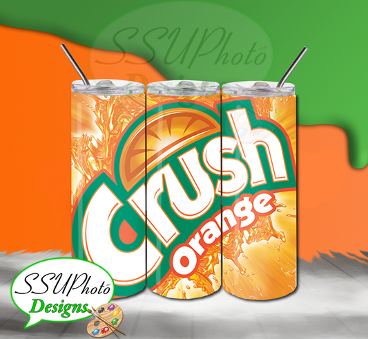 Crush Soda Orange 20 OZ Skinny TumblerD Digital Design