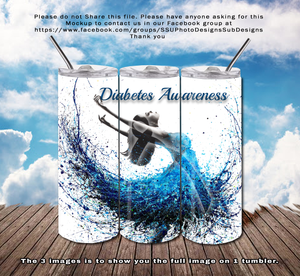 Diabetes Awareness Collection 20 OZ Skinny TumblerD Digital Design