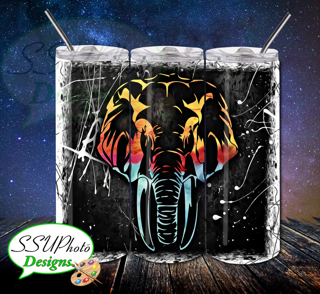 Elephant 2 20 OZ Skinny TumblerD Digital Design