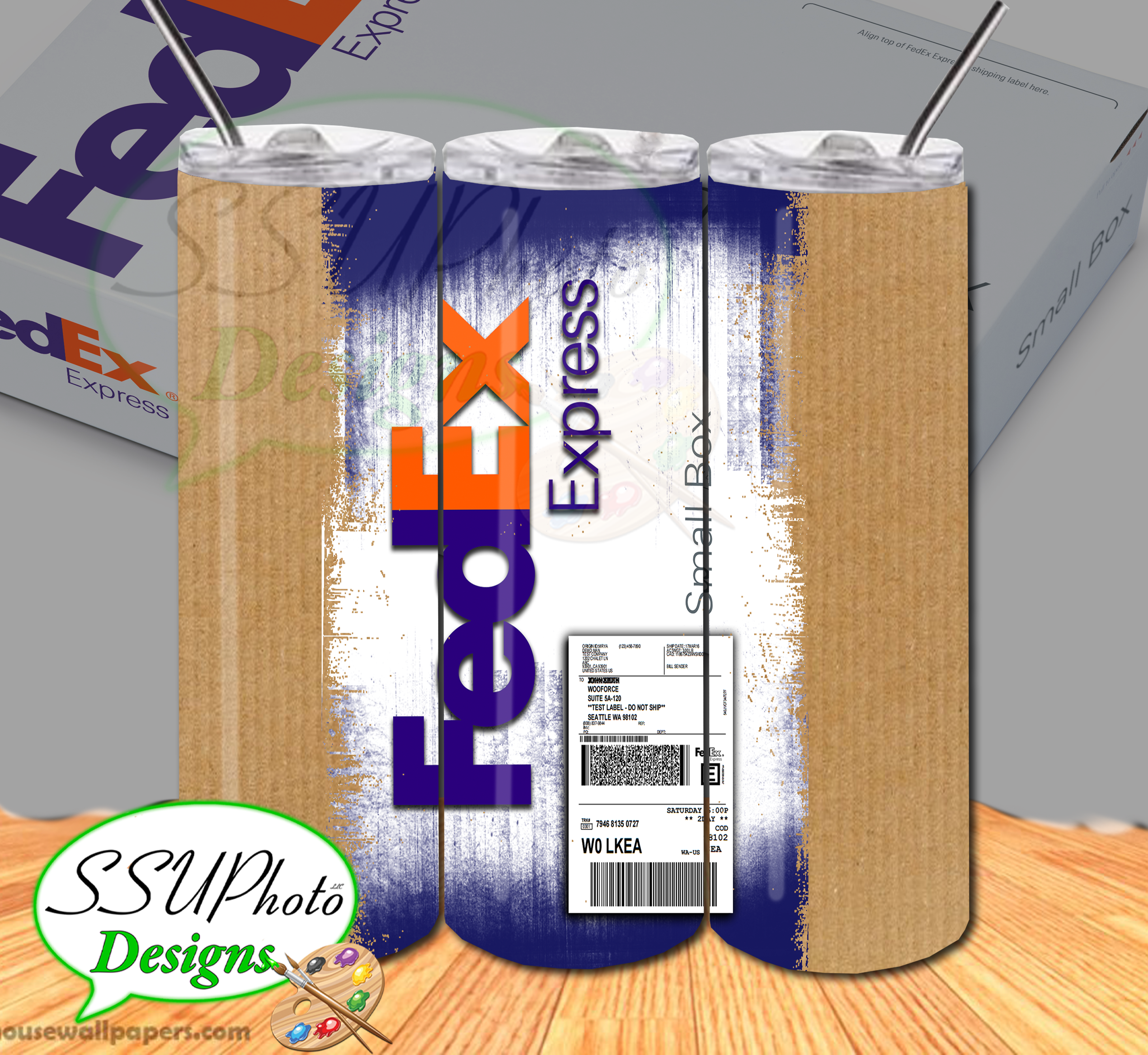 FedEx Digital Design 20 OZ Skinny Tumbler