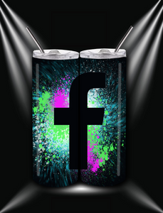 Facebook 20 OZ Skinny TumblerD Digital Design