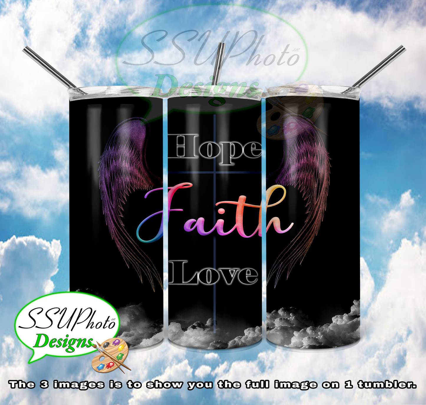 Faith Collection 20 OZ Skinny TumblerD Digital Design