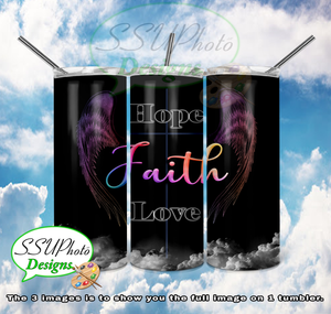 Faith Collection 20 OZ Skinny TumblerD Digital Design