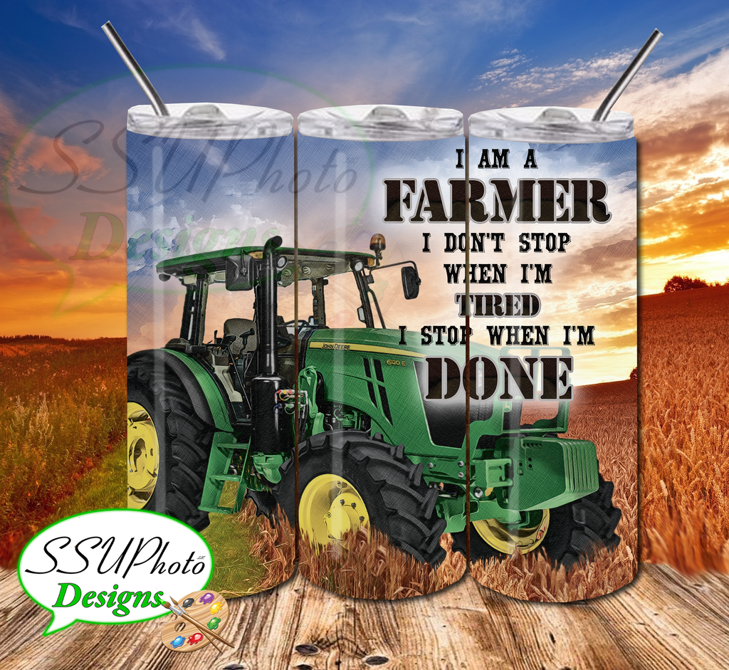 Farmer Collection 20 OZ Skinny TumblerD Digital Design