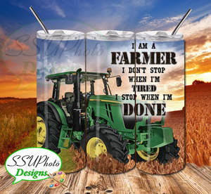 Farmer Collection 20 OZ Skinny TumblerD Digital Design