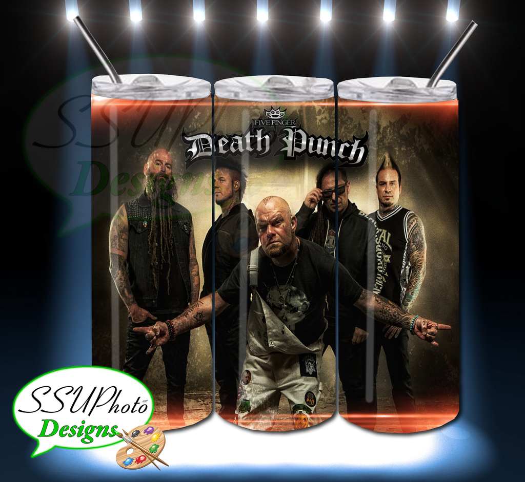 Five Finger Death Punch 20 OZ Skinny TumblerD Digital Design