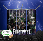 Fortnite Collection 20 OZ Skinny TumblerD Digital Design