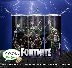 Fortnite Collection 20 OZ Skinny TumblerD Digital Design