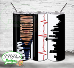 Greys Collection 20 OZ Skinny TumblerD Digital Design