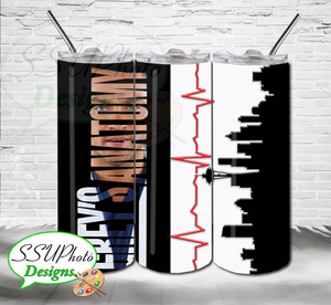 Greys Collection 20 OZ Skinny TumblerD Digital Design