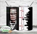Greys Collection 20 OZ Skinny TumblerD Digital Design