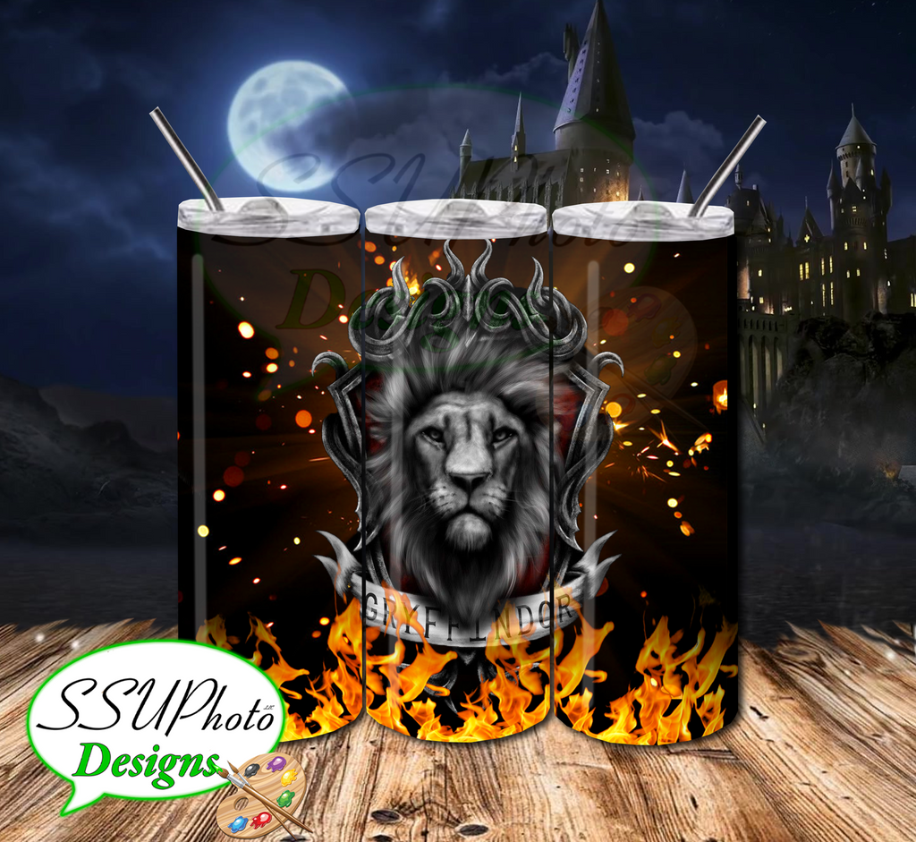 hp Gryffindor Crest 20 OZ Skinny TumblerD Digital Design