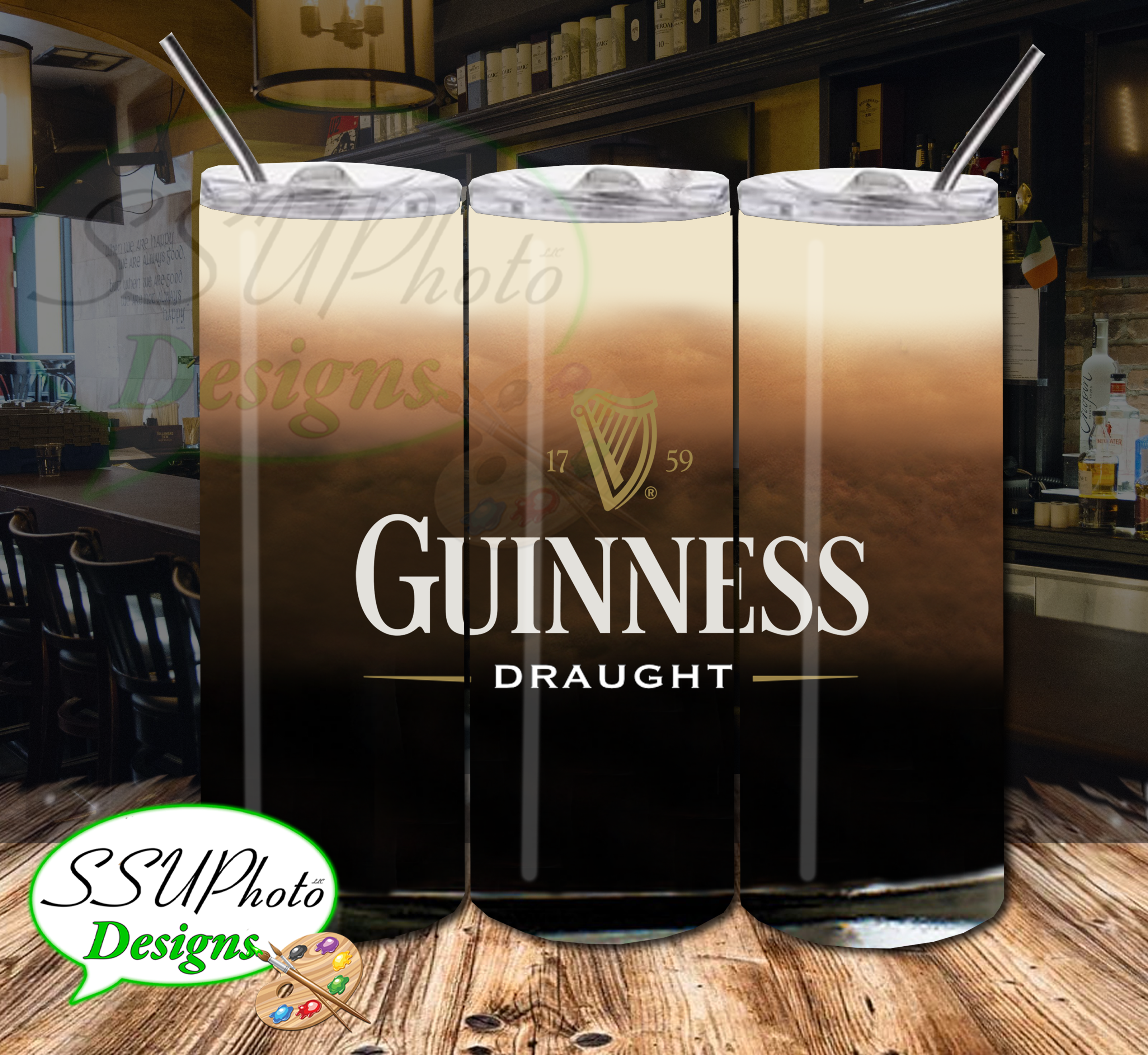 Guinness 20 OZ Skinny TumblerD Digital Design