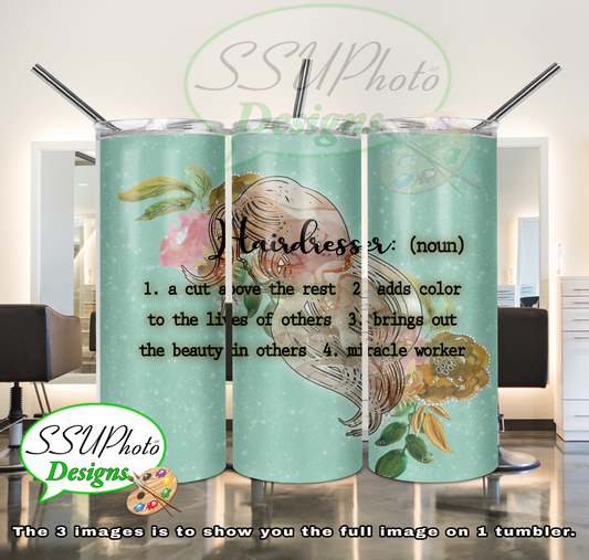 Hairdresser 20 OZ Skinny TumblerD Digital Design