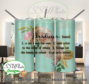 Hairdresser 20 OZ Skinny TumblerD Digital Design