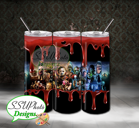 the blood crew Digital Design 20 OZ Skinny Tumbler