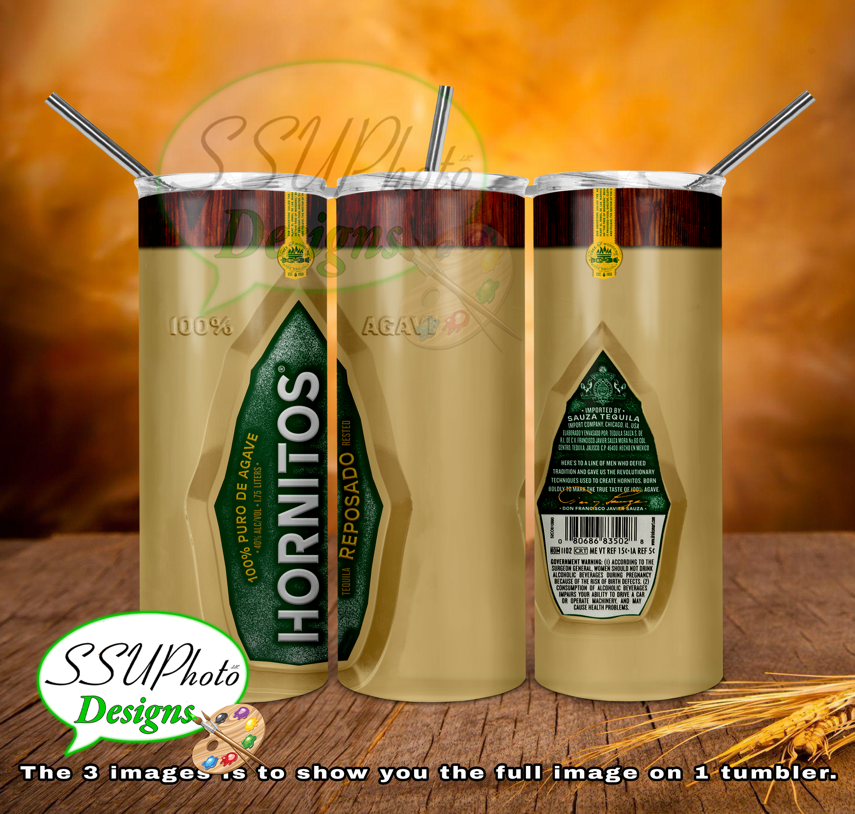 Hornitos Tequila 20 OZ Skinny TumblerD Digital Design