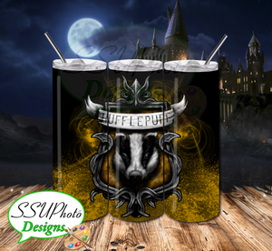 hp Hufflepuff Crest 20 OZ Skinny TumblerD Digital Design