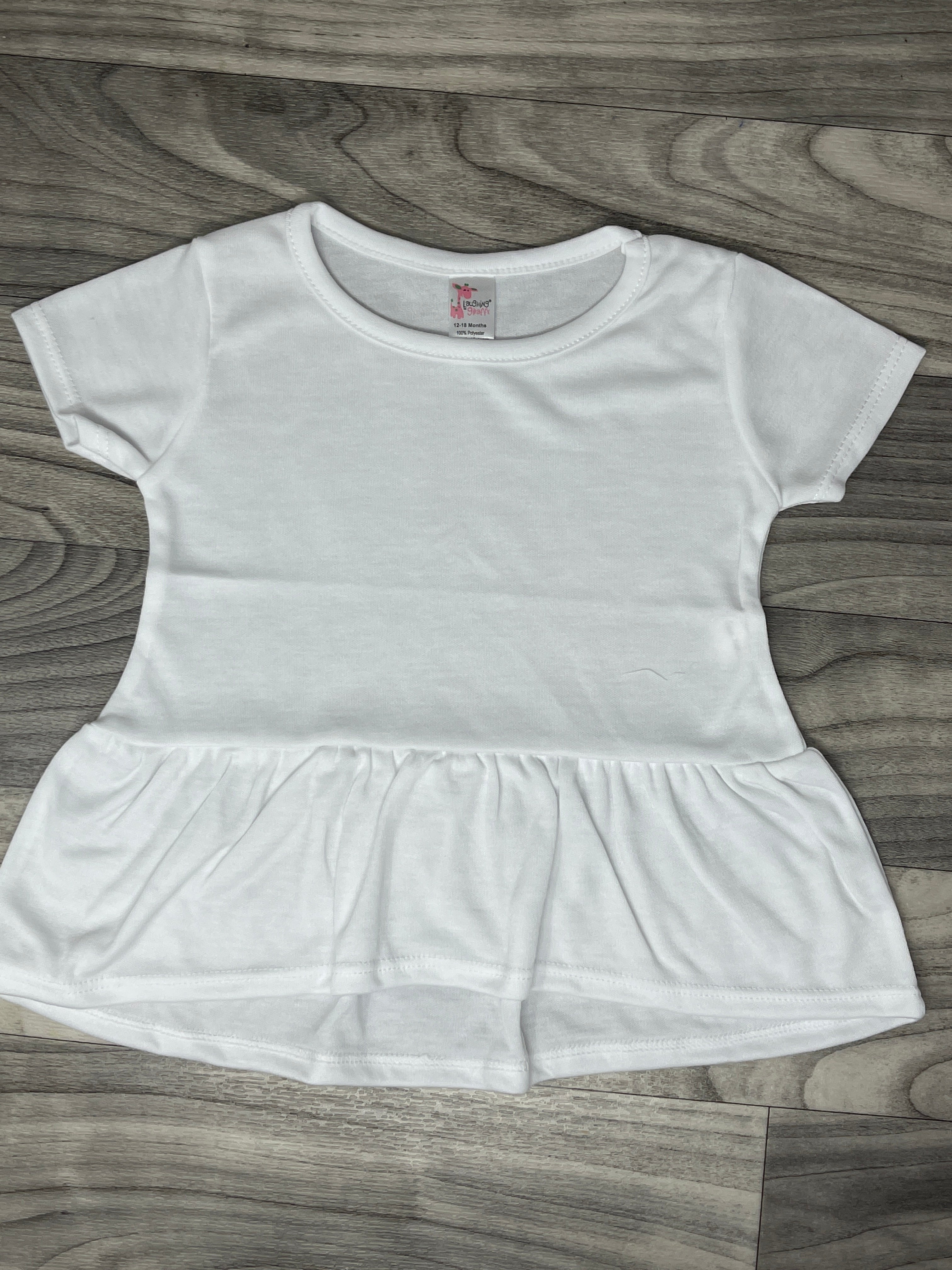 Baby Girls short sleeve Peplum top Personalized