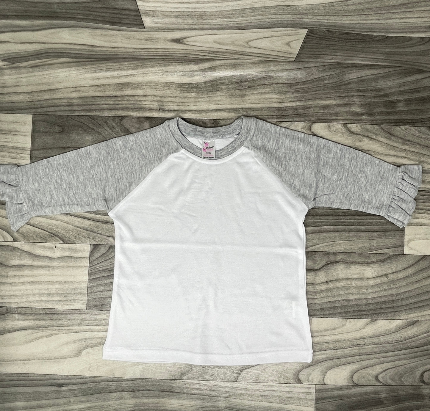 Baby Girls Ruffle Raglan Tee