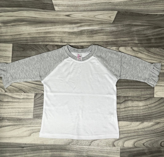 Baby Girls Ruffle Raglan Tee