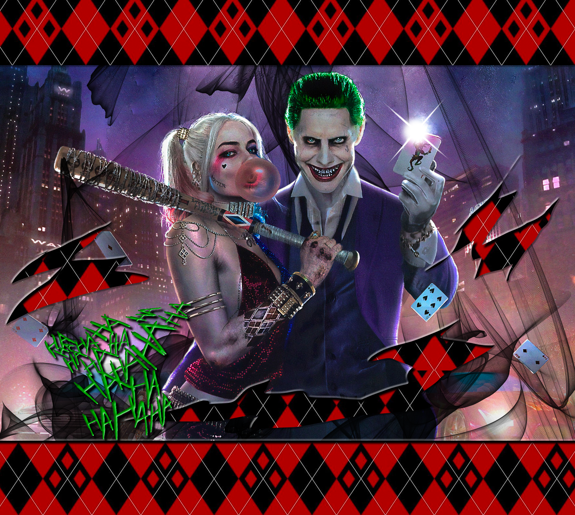 JokersQuinn 20 OZ Skinny TumblerD Digital Design