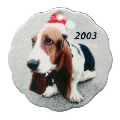 Porcelain Scallop Ornament Double Sided