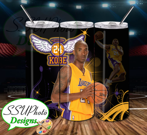 Kobe 20 OZ Skinny TumblerD Digital Design