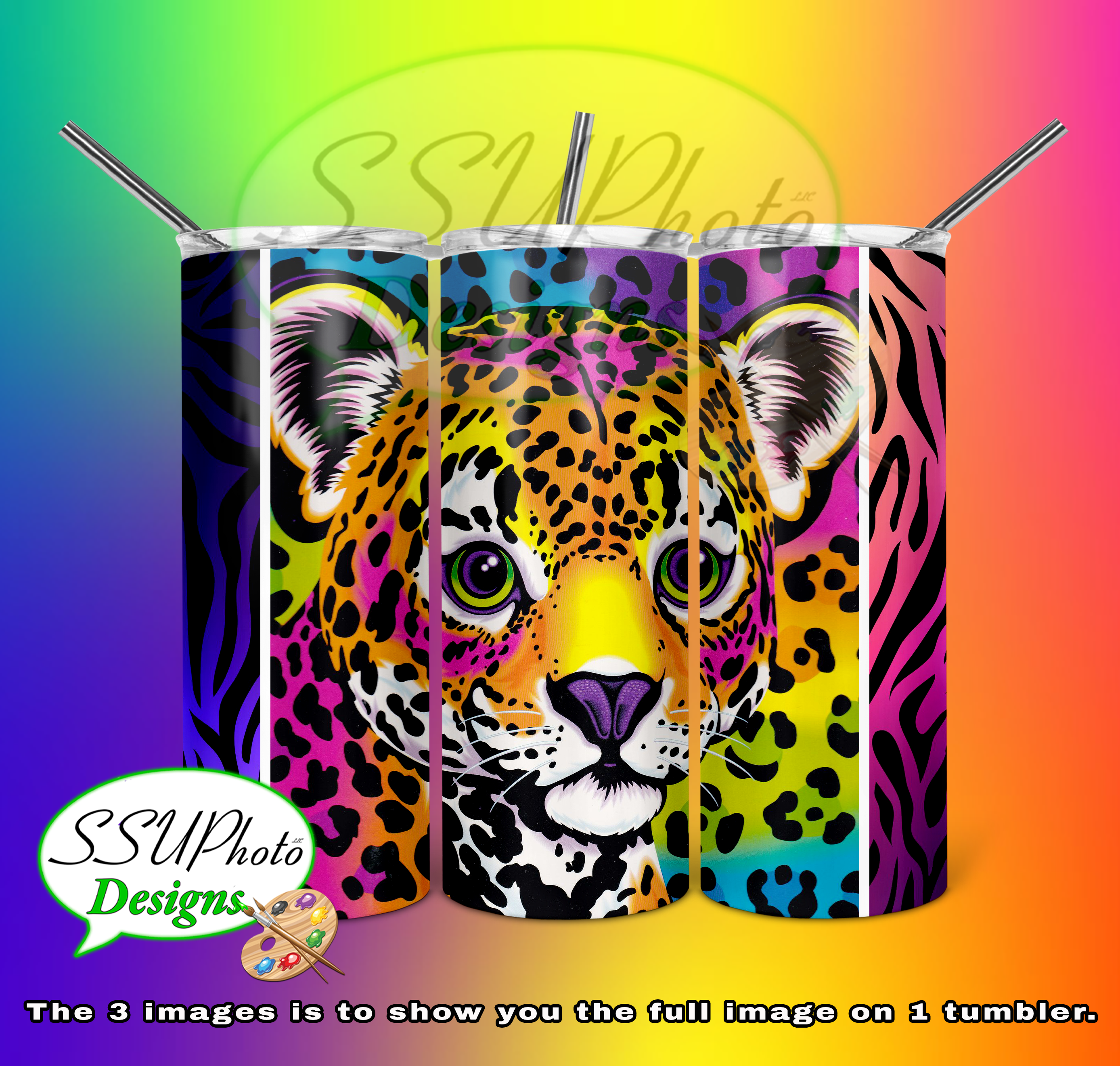 Lisa Frank Collection 20 OZ Skinny TumblerD Digital Design