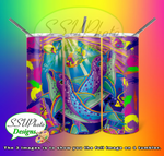 Lisa Frank Collection 20 OZ Skinny TumblerD Digital Design
