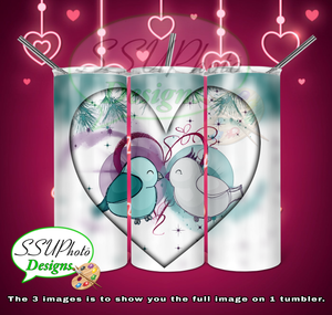 Valentine's Animal Collection 20 OZ Skinny TumblerD Digital Design
