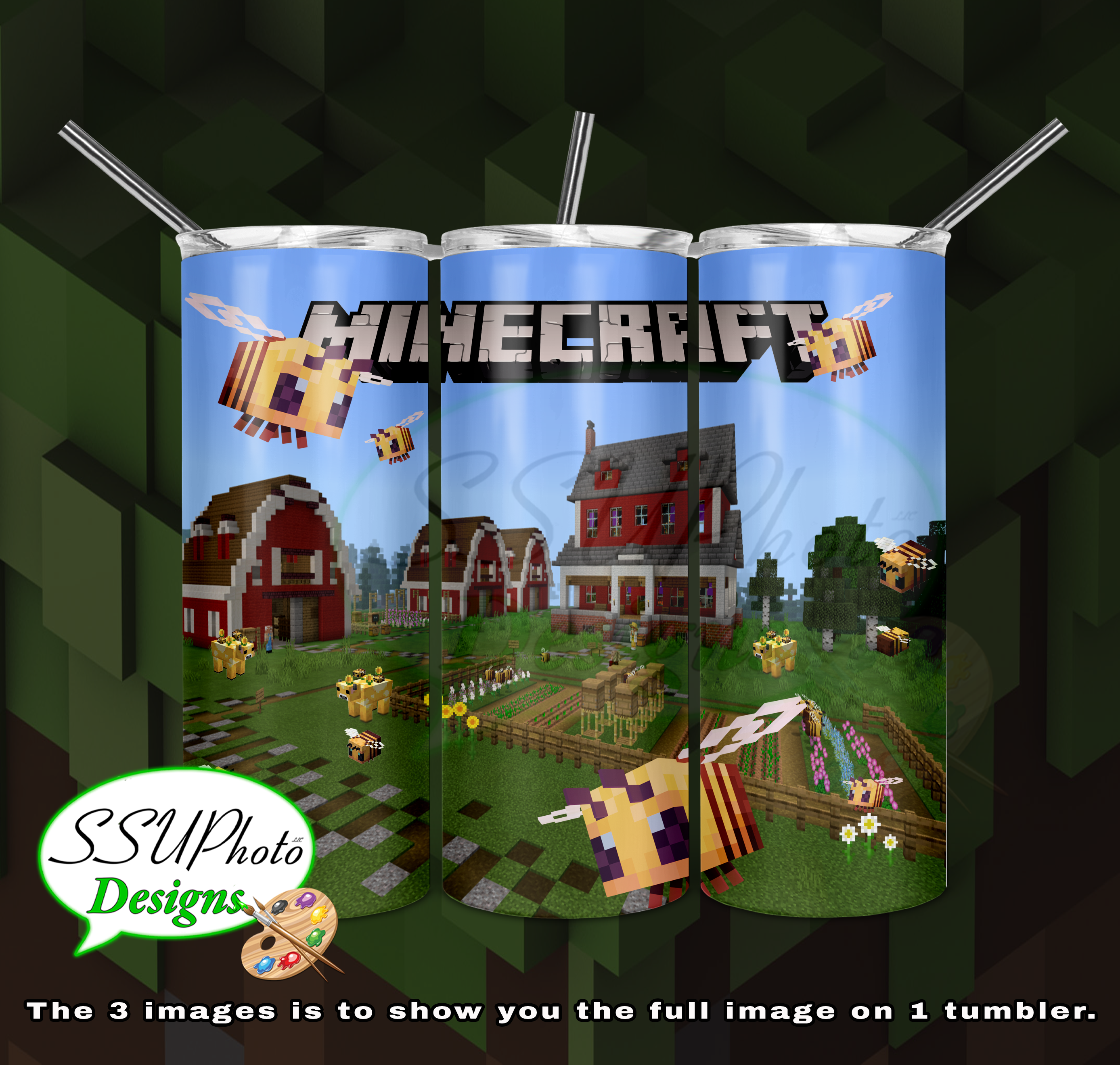 Minecraft Farm Tumbler – SSUPhoto Designs