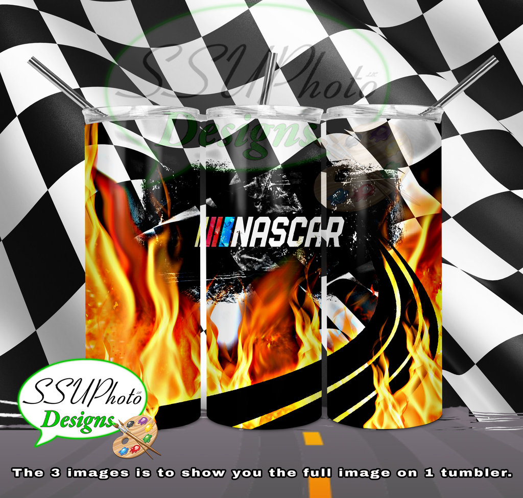 Nascar 20 OZ Skinny TumblerD Digital Design